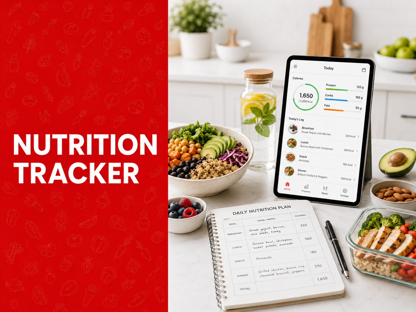 Nutrition Tracker: Monitor Calories, Protein, Carbs for Better Health
